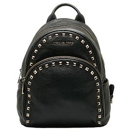 Michael Kors Abbey Leather Backpack Black
