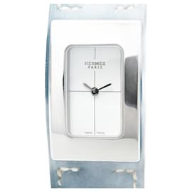 Hermès-Hermes Quartz Watch Stainless Steel Leather-White
