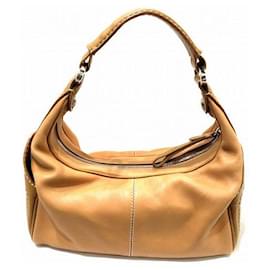 Tod's-Tod's Leather Camel Shoulder Bag-Brown