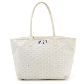 Goyard Artois PM Tote Bag PVC Leather White White