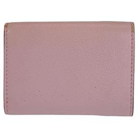 Fendi-Fendi Zucca Leather Compact Wallet-Pink