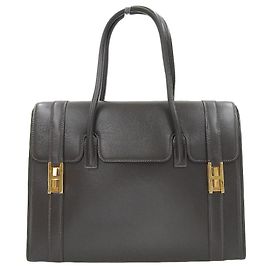 Hermès Bolsa Hermes Drag 27 em couro box calf Marrom