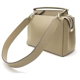 Fendi-Fendi Dotcom Leather Handbag 8BN293-Grey
