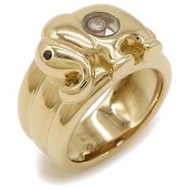 Chopard Happy Diamond Elephant Ring K18YG Yellow Gold Golden