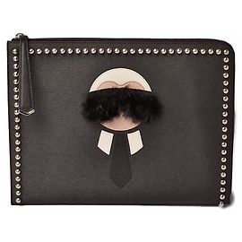 Borsa a mano Fendi Karlito / Seconda borsa Nera/Argento Nero