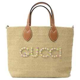 Gucci-Gucci Patch 2way Tote Bag-Brown