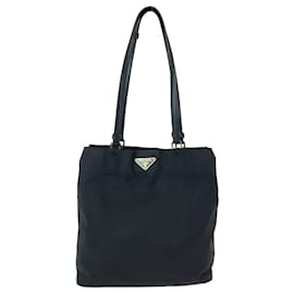 Prada-Prada Nylon Tessuto Logo Tote Bag-Black