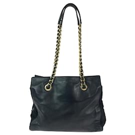 Prada-Prada Leather Tote Shoulder Bag B4328-Black