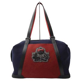 Bolsa Boston de feltro Christian Louboutin Azul