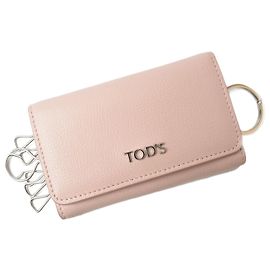 Estojo de chaves em couro Tod's rosa claro Rosa