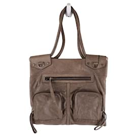 Lanvin-Shoulder bag in leather-Grey