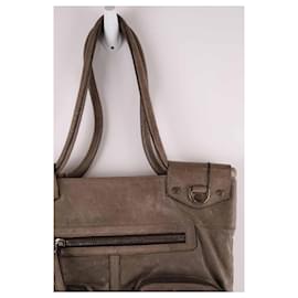 Lanvin-Shoulder bag in leather-Grey