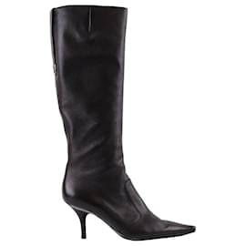 Sergio Rossi-Leather boots-Black