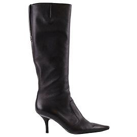 Sergio Rossi Lederstiefel Schwarz
