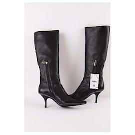 Sergio Rossi-Leather boots-Black