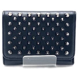 Christian Louboutin Spike Studs Leather Wallet Black