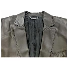 Versace-Versace Black Leather Jacket Men-Other