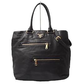 Prada-Prada Saffiano Leather 2WAY Tote Bag-Black