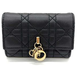 Dior Miss Dior Glycine Wallet Black Leather Black