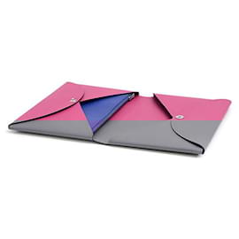 Hermès-Hermes Calvi GM Clutch Bag Rose Purple Blue-Purple