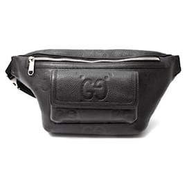 Gucci-Gucci Jumbo GG Leather Belt Bag-Black