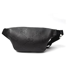 Gucci-Gucci Jumbo GG Leather Belt Bag-Black