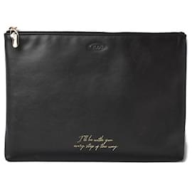 Tod's-Tod's Soft Leather Clutch Bag Black-Black