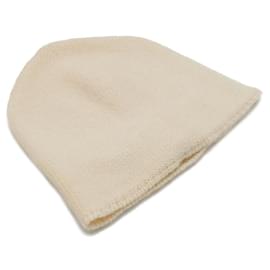 Hermès-Hermes 100% Cashmere Baby Mitten 2way Hat Off White-Eggshell