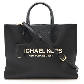 Michael Kors Mirella Medium Leder Tote Bag Schwarz
