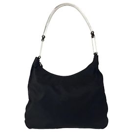 Borsa a spalla in nylon Tessuto Prada nera Nero