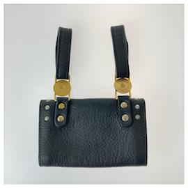 Versace-Versace Vintage Medusa Leather Waist Bag-Black