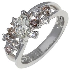 Autre Marque K18WG Weißgold-Diamantring 0,50 ct Andere