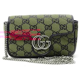 Gucci-Gucci GG Marmont Canvas Shoulder Bag-Red