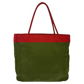 Prada-Prada Nylon Tessuto Logo Tote Bag-Red