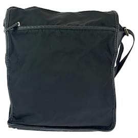 Prada-Prada Nylon Tessuto Triangle Logo Crossbody Bag-Black