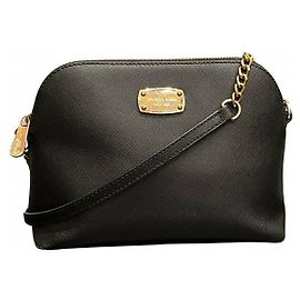 Michael Kors Leather Chain Shoulder Bag Black