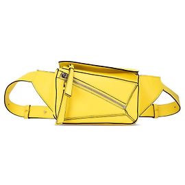 Sac banane en cuir Loewe Puzzle Jaune