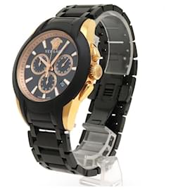 Versace-Versace Medusa Chronograph Quartz Watch VEM8-Black