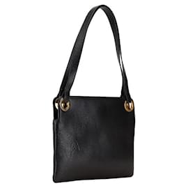 Versace-Versace Medusa Leather Shoulder Bag-Black