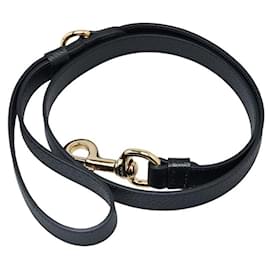 Gucci-Gucci Interlocking G Leather Pet Lead Collar 2way Set-Black