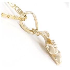Autre Marque-14K Yellow Gold Zirconia Necklace-Other