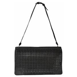 Christian Louboutin-Christian Louboutin Leather Clutch/Shoulder Bag-Black
