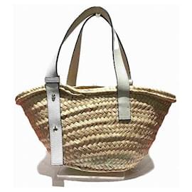 Autre Marque-Loewe Raffia Leather Basket Handbag-Other