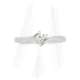 Autre Marque Pre-owned 4°C Diamond Ring K18WG White Gold Size 10 Other