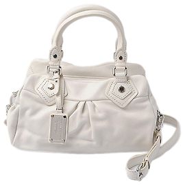 Marc Jacobs Leather 2way Mini Boston Bag M3121053 White