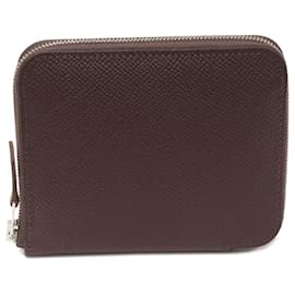 Hermès-Hermes Azap Compact Silk In Coin Case-Red