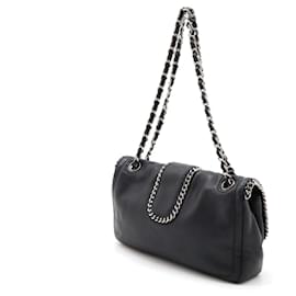 Autre Marque-Chanel Leather Coco Mark W Chain Shoulder Bag-Other