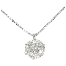 Autre Marque-PT900 PT850 Platinum Diamond Necklace-Other