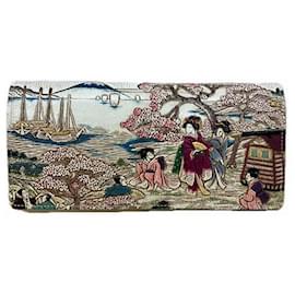 Autre Marque-Leather Ukiyo-e Gotenyama Long Wallet-Other