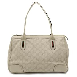 Autre Marque-Gucci Leather Sherry Line Tote Bag-Other